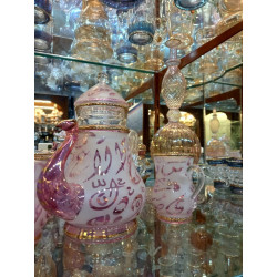 Rose-color glass vases